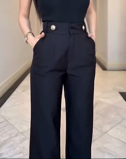 Pantalón Clásico con 2 Botones – Tejido Gabardina Premium 320 GSM